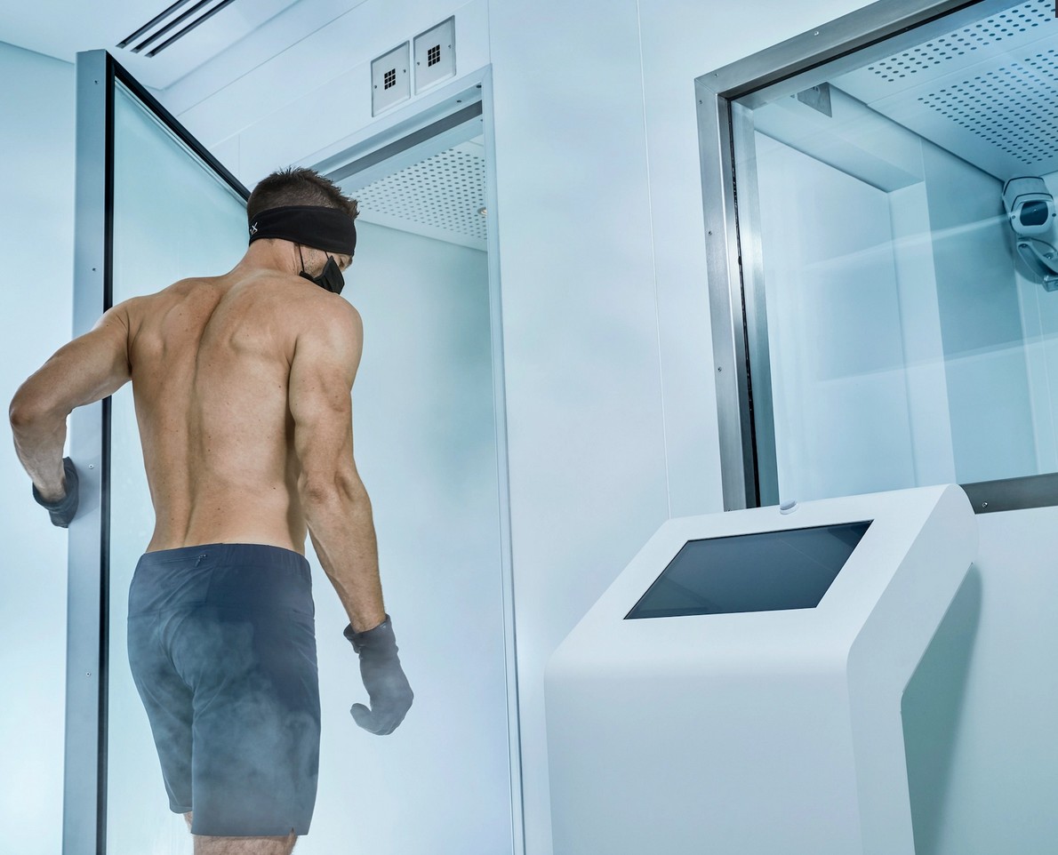 Kältekammer mit Mann Lanserhof