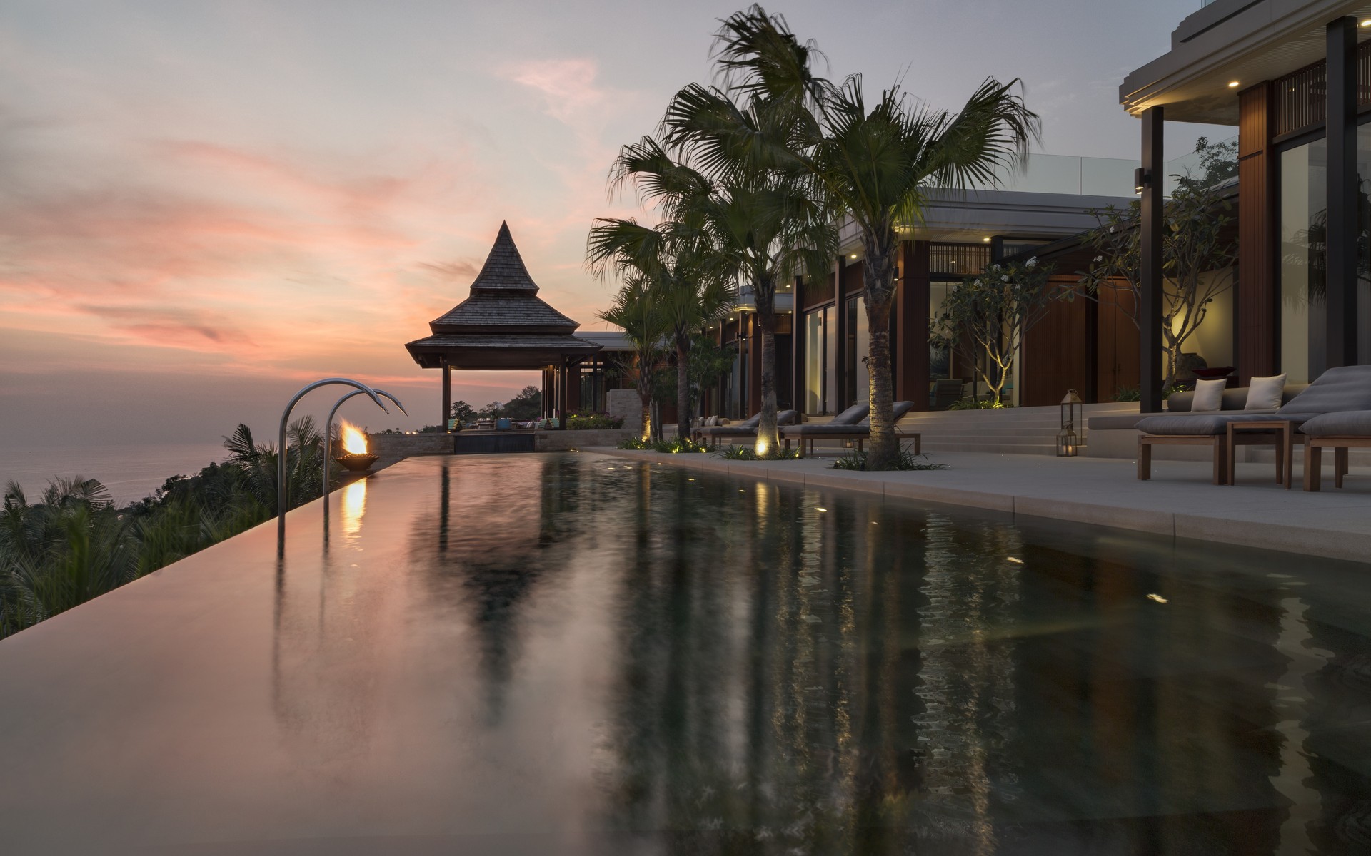 phuket | Layan Residences By Anantara Pool View Infinity Pool at Sunset