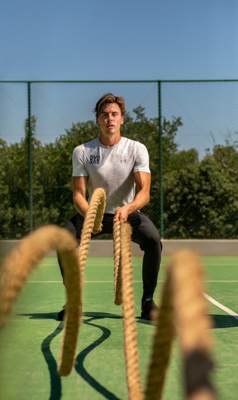 Mann beim workout