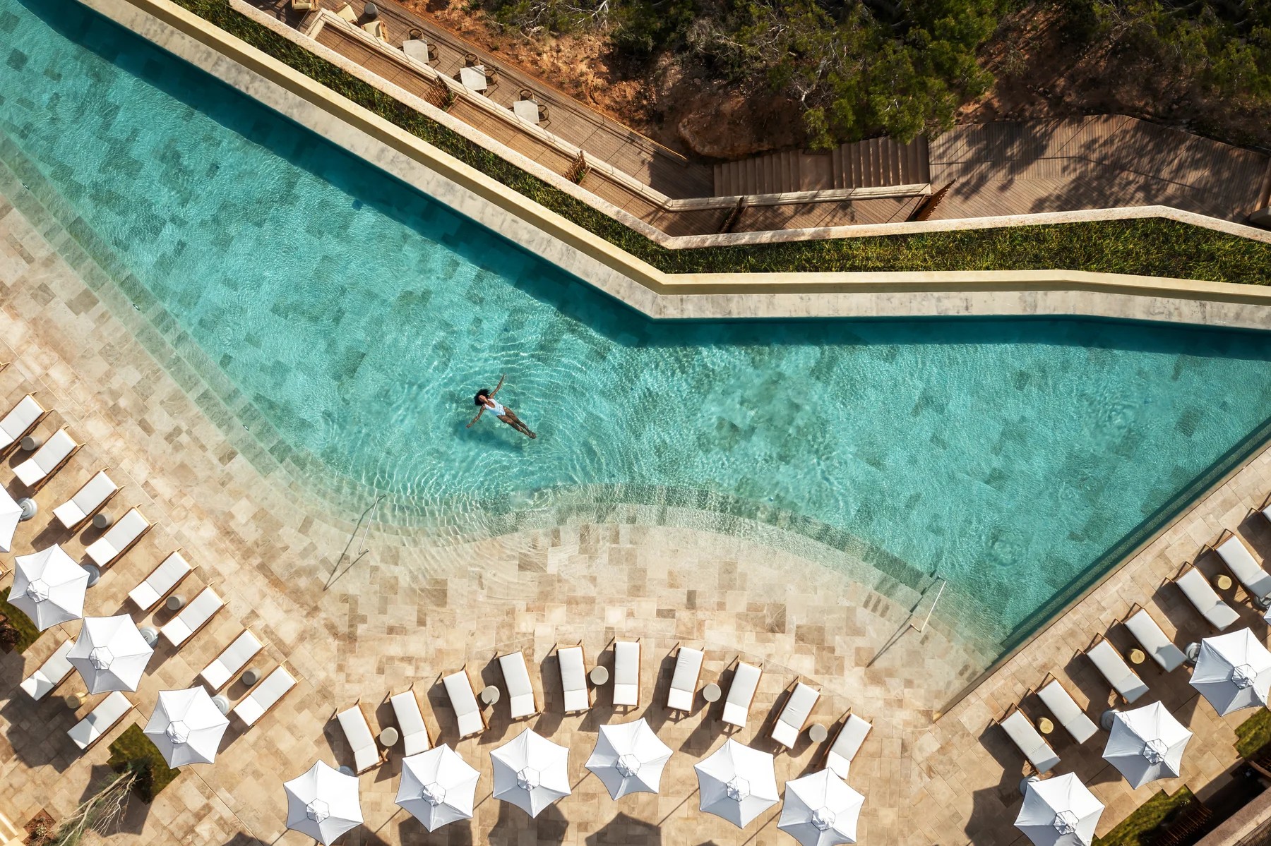 Biohacking | longevity travel six senses ibiza Swimming Pool aerial
